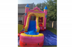 28 1722363470 Princess castle bounce house w slide (WET)