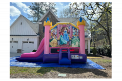 42 1722361064 Disney Princess bounce house w slide(DRY)