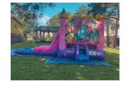 44 1722361065 Disney Princess bounce house w slide(DRY)