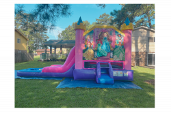 45 1722363414 Disney Princess bounce house w slide (WET)