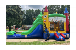 48 1722361158 Crayon bounce house w slide