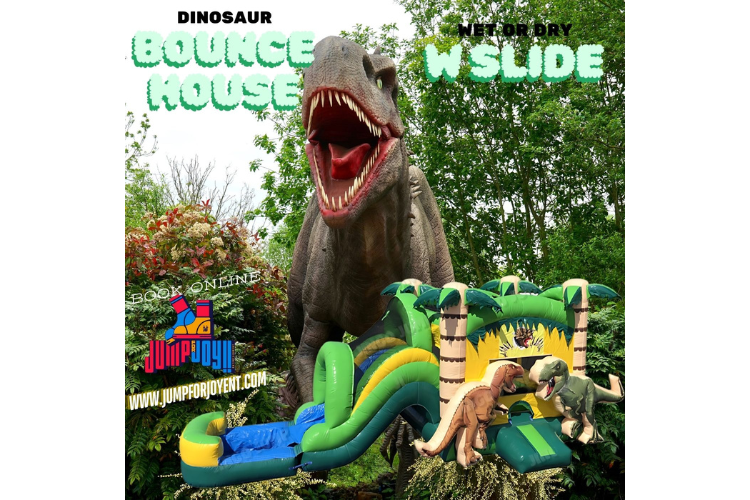 Dinosaur Bounce house w slide(DRY)