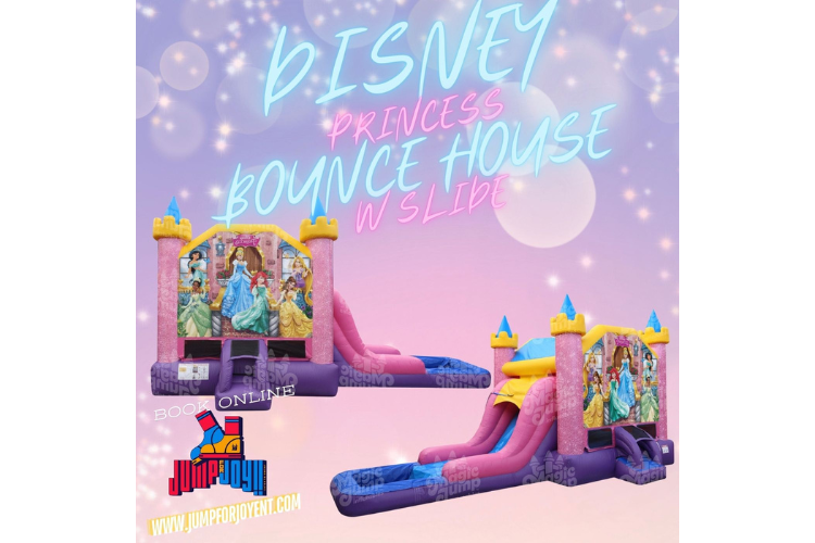 Disney Princess bounce house w slide(DRY)