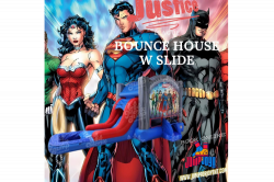 Justice League bounce house w slide (WET)