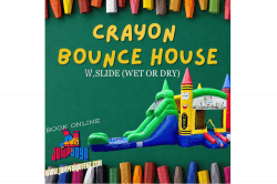 Crayon bounce house w slide Crayon bounce house w slide