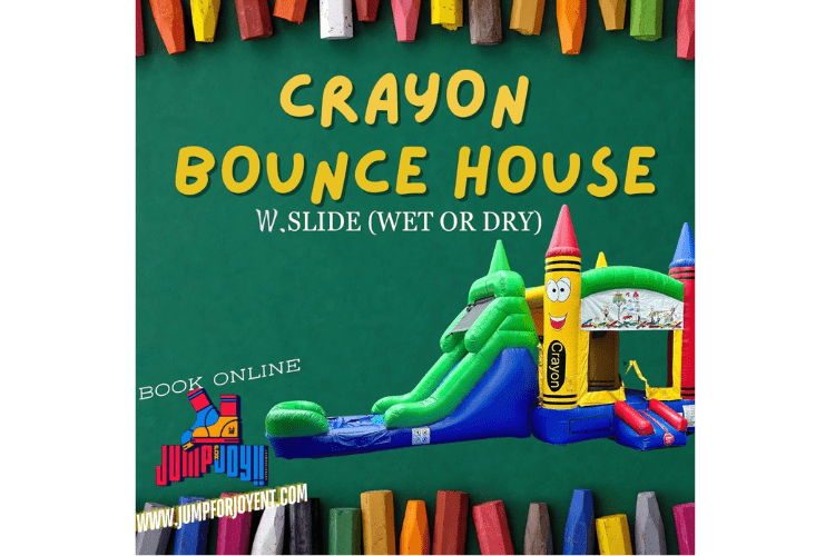 Crayon bounce house w slide Crayon bounce house w slide
