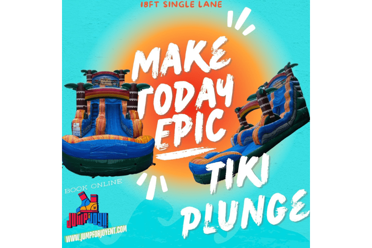 18FT Tiki Plunge waterslide 18FT Tiki Plunge waterslide