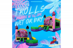 Trolls 6in 1 bounce house w slide(DRY) Trolls 6in 1 bounce house w slide(DRY)